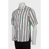 Men's striped short sleeve shirt