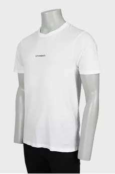 Men's white T-shirt with print on the back