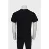 Men's black T-shirt with signature print