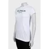 White T-shirt with text print