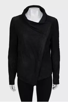 Cropped suede jacket