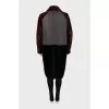 Combined color sheepskin coat