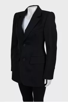 Slim fit wool jacket with tag