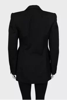 Slim fit wool jacket with tag