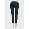 Cropped jeans with zips at the bottom