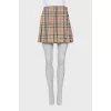 Woolen mini skirt in signature print