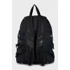Men's textile backpack with print