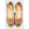 Suede high platform shoes