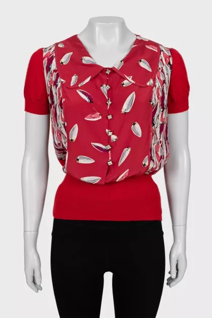 Cashmere and silk blouse