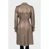 Gold-tone fitted trench coat
