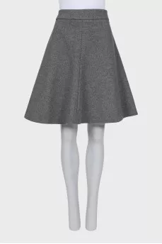 Gray wool skirt