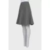 Gray wool skirt