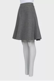 Gray wool skirt