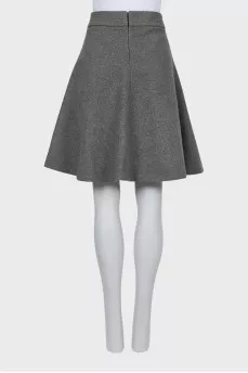 Gray wool skirt