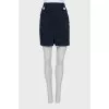 Mini skirt with slit