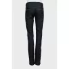 Jeans with contrast seams and tag