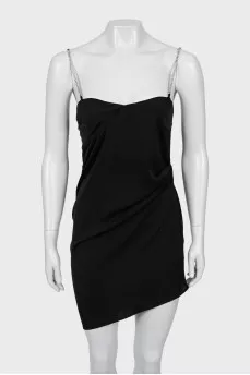 Black mini dress with straps