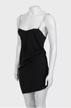 Black mini dress with straps