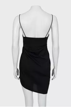 Black mini dress with straps