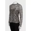 Guipure blouse with floral pattern