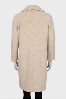 Beige short pile coat