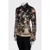 Slim fit shirt with tie sleeves