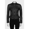 Slim fit leather jacket