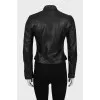 Slim fit leather jacket