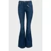 Flared jeans decorated with embroidery