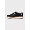 Leather brogues with brown laces