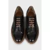 Leather brogues with brown laces