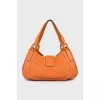 Shoulder bag with contrast stitching