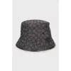 Men's Panama hat in signature print