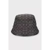 Men's Panama hat in signature print
