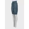 Denim skirt decorated with buttons