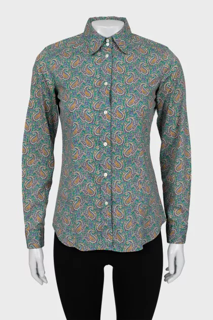 Slim fit paisley shirt