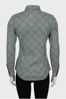 Slim fit paisley shirt
