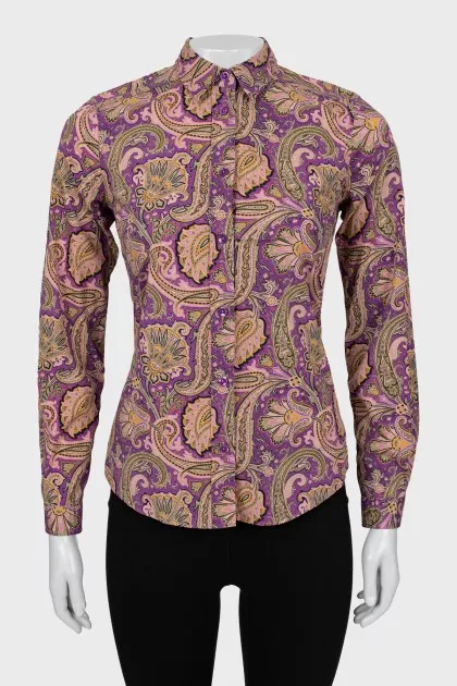 Slim fit paisley shirt