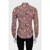 Slim fit paisley shirt
