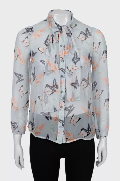 Sheer silk shirt