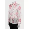 Sheer floral shirt