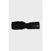 Headband with brand logo and tag
