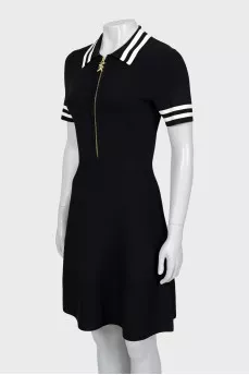 Fitted dress with zipper, with tag