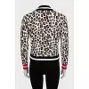 Animal print cropped cardigan