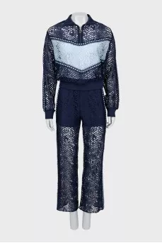 Mixed color woven suit