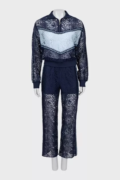 Mixed color woven suit