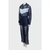 Mixed color woven suit