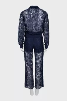 Mixed color woven suit