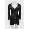 Mini dress embroidered with sequins