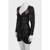 Mini dress embroidered with sequins